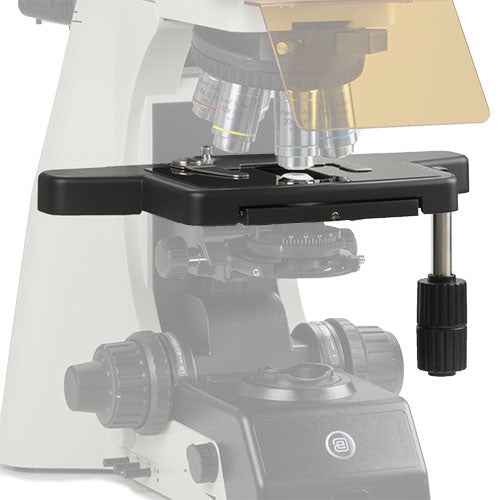Stage with sapphire crystal, bore and sample holder. Right-handed ...